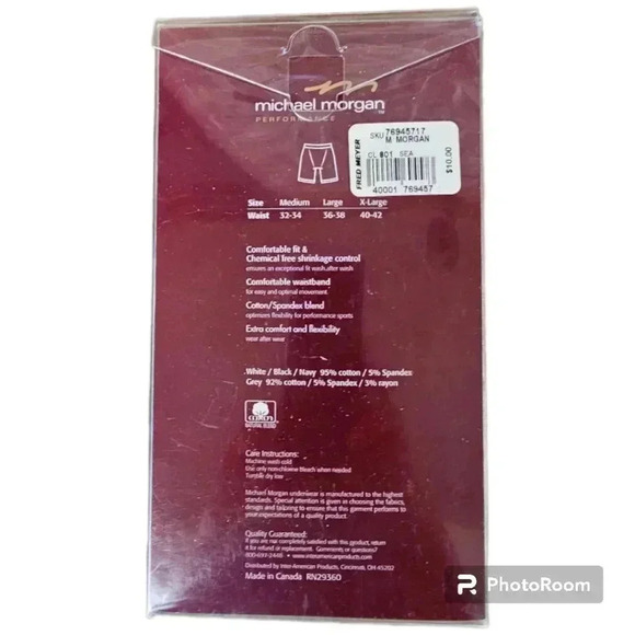 Vintage Michael Morgan performance cycle shorts cotton navy Large NIP - Picture 3 of 5